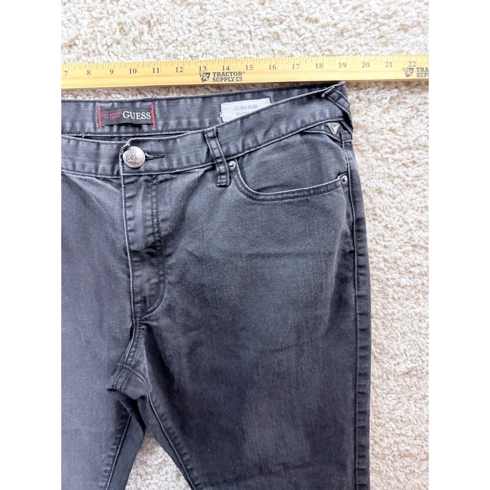 Guess Jeans Mens 38x32 Charcoal Black Ultra Slim McCrae Fit Denim X43114D0X90 - Picture 6 of 10